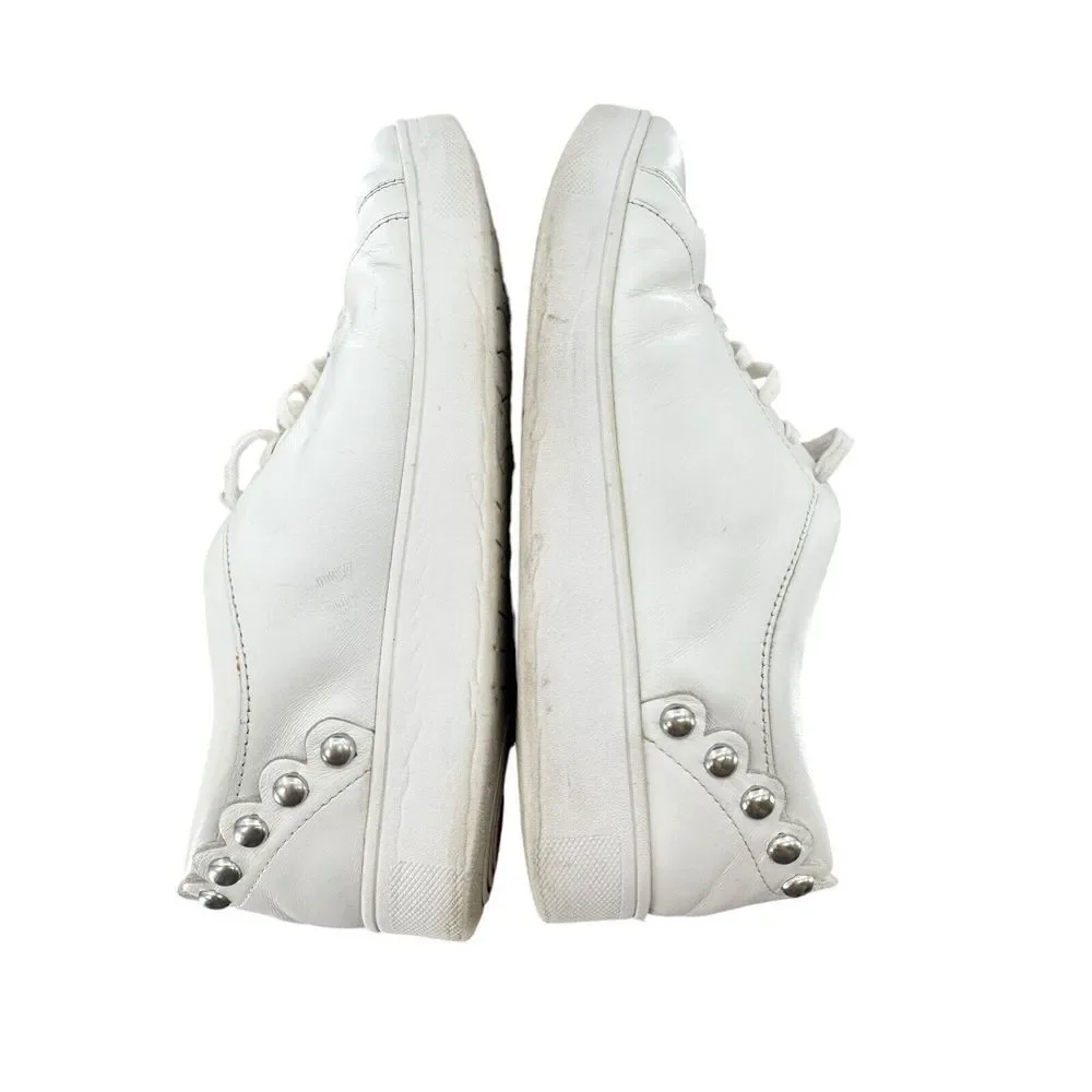 Fitflop Rally Scallop White Leather Lace‎ Up Women's Sneakers Trainers Shoes 9
